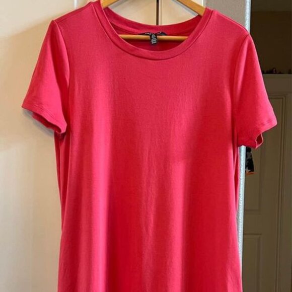 Women’s Ellen Tracy T-Shirt Dress-Color Red Robin-Size L - Picture 8 of 8
